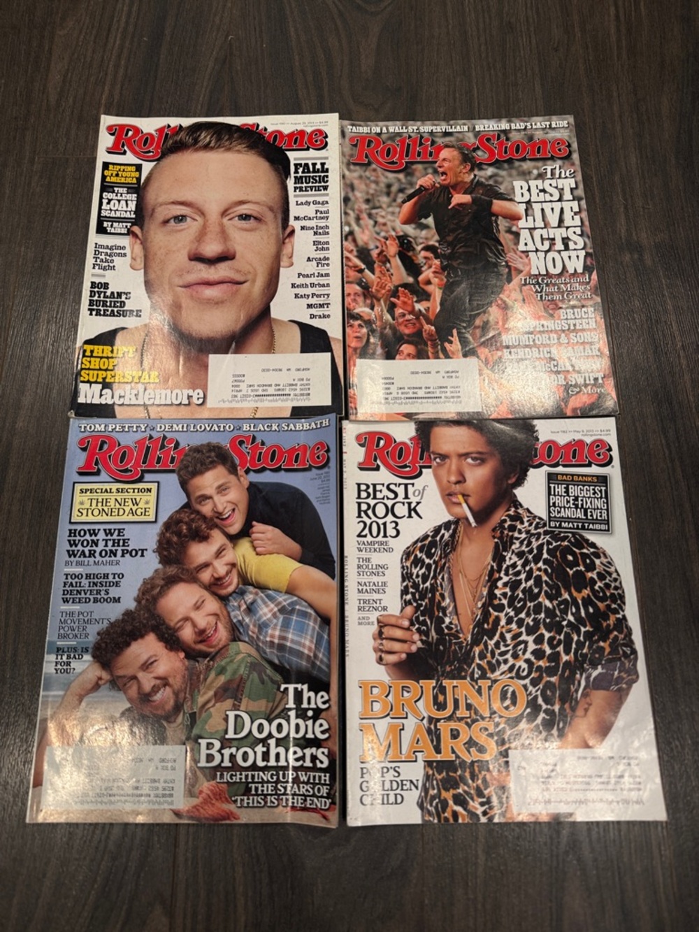 the Rolling Stones Magazine Covers - Red, White, Black Accents